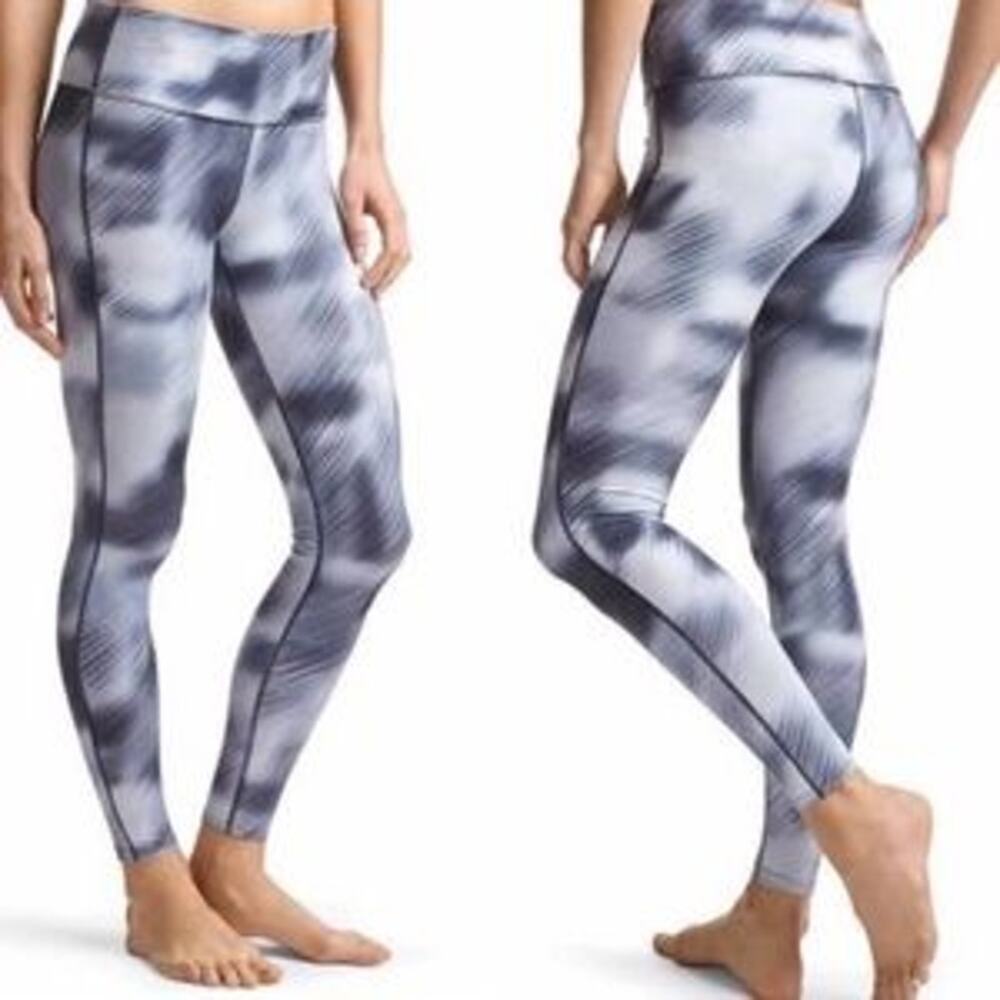 Athleta Chaturanga High Rise Leggings Gray Black M